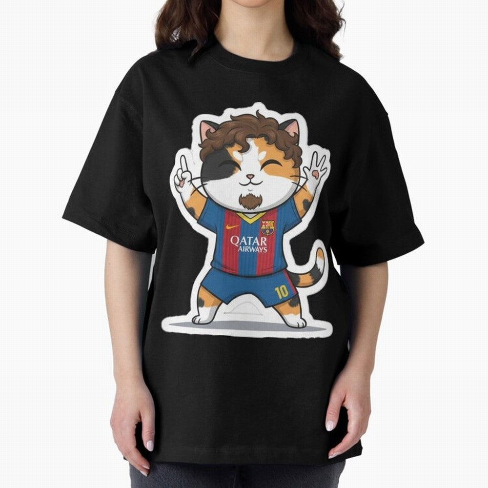 Fcb - Fc Barcelona | Cute Cat Messi with Jersey Barcelona Classic T-Shirt Spotlight FIFA World Cup 2026 Spirit, Featuring Argentina, France and Brazil, Messi, Worldwide Fan Energy, Dramatic Goals, Stadium Lights and Championship Celebrations;