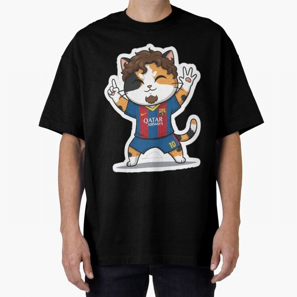 Fcb - Fc Barcelona | Cute Cat Messi with Jersey Barcelona Classic T-Shirt Spotlight FIFA World Cup 2026 Spirit, Featuring Argentina, France and Brazil, Messi, Worldwide Fan Energy, Dramatic Goals, Stadium Lights and Championship Celebrations;
