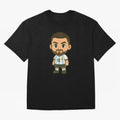 Lionel Messi Cartoon Art Argentina Classic T-Shirt Make Every Kick Count in the FIFA World Cup 2026 Journey through Cristiano Ronaldo Highlights, England and Germany Pride, Worldwide Fan Energy, Dramatic Goals, Stadium Lights and Championship