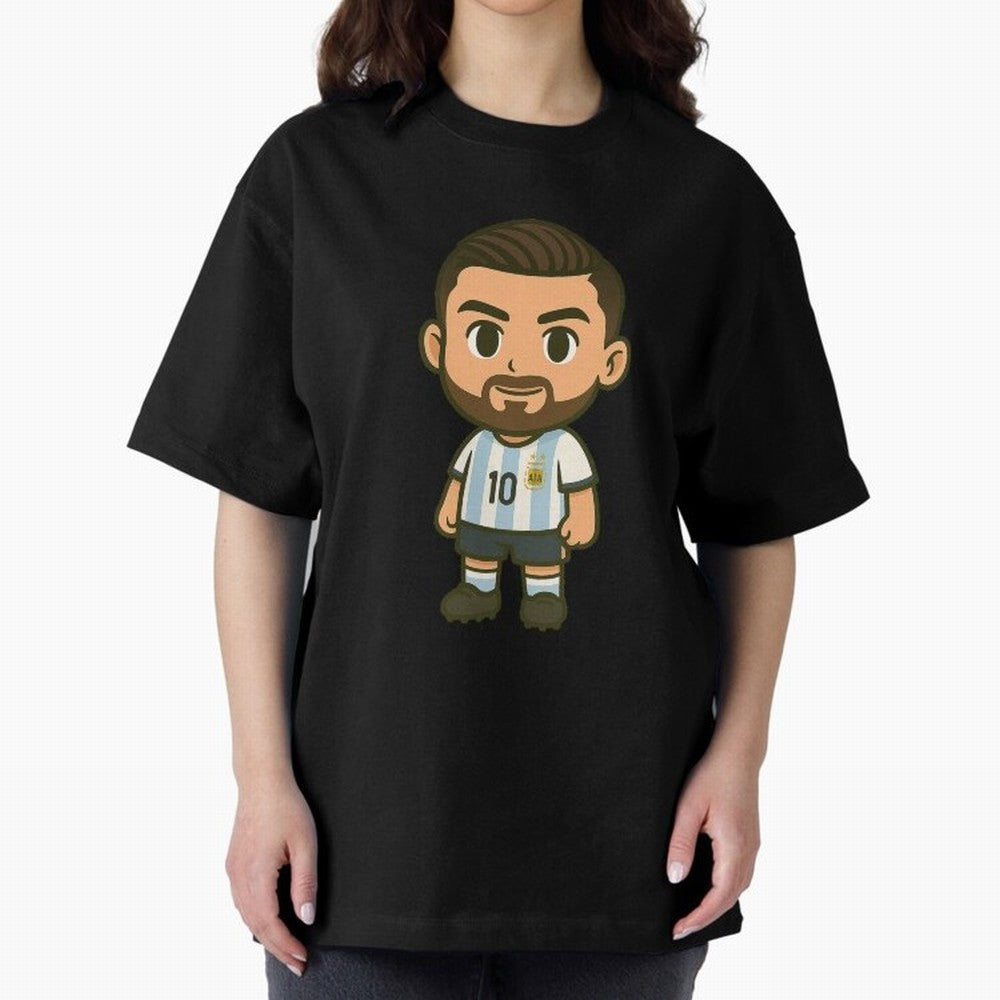 Lionel Messi Cartoon Art Argentina Classic T-Shirt Make Every Kick Count in the FIFA World Cup 2026 Journey through Cristiano Ronaldo Highlights, England and Germany Pride, Worldwide Fan Energy, Dramatic Goals, Stadium Lights and Championship