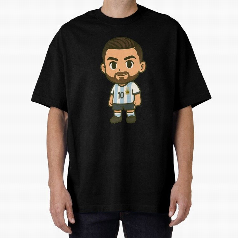 Lionel Messi Cartoon Art Argentina Classic T-Shirt Make Every Kick Count in the FIFA World Cup 2026 Journey through Cristiano Ronaldo Highlights, England and Germany Pride, Worldwide Fan Energy, Dramatic Goals, Stadium Lights and Championship