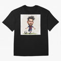 The Little Magician ¨C Caricature of Lionel Messi Oversized T-Shirt Embrace FIFA World Cup 2026 Group Stage Spirit, Highlighting France and Portugal, Messi, CR7 and Mbappe, Sports Nostalgia, International Competition, Famous Players and