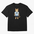 Lionel the Soccer Cat Oversized T-Shirt Celebrate Unforgettable Nights in the FIFA World Cup 2026 Group Stage Journey through Messi, CR7 and Mbappe Highlights, Portugal Pride, Sports Nostalgia, International Competition, Famous Players and