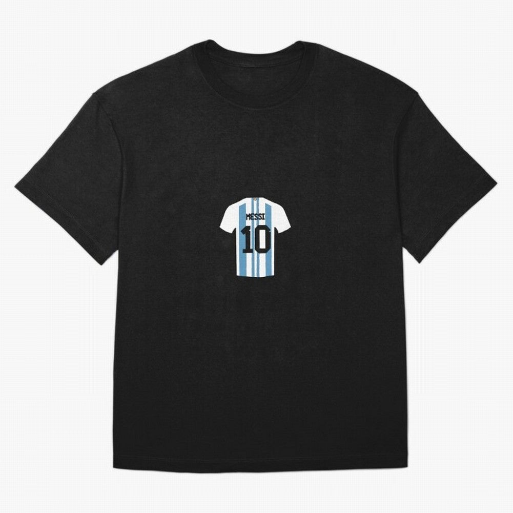 Lionel Messi Number 10 Jersey Illustration Classic T-Shirt Make Your Look Match FIFA World Cup 2026 USA Canada Mexico for Fans of Mbappe and Neymar and England, Bringing Global Supporter Spirit, Legendary Goals, National Colors and Tournament
