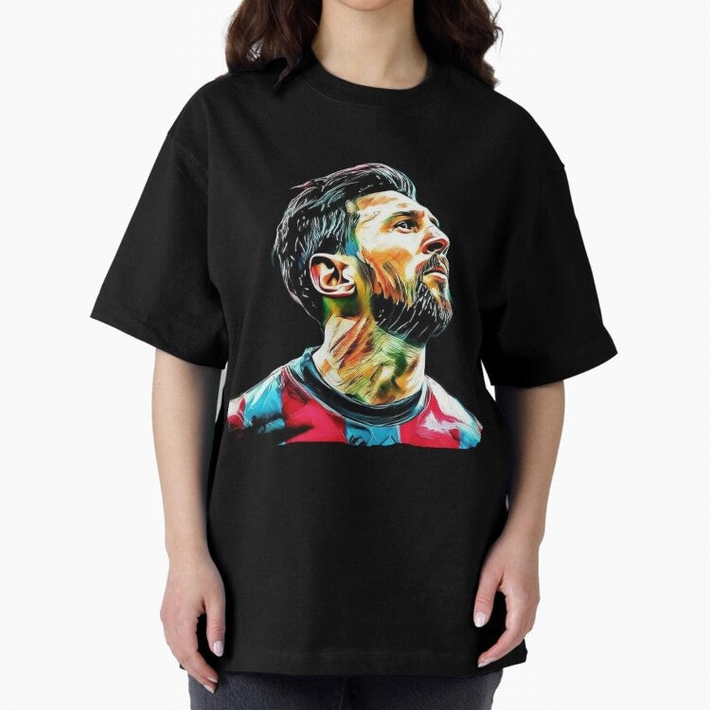 Messi Oversized T-Shirt Mark FIFA World Cup 2026 Group Stage Driven by Neymar, Haaland and Cristiano Ronaldo, Portugal Energy, Champion Mindset, Group Stage Buzz, Knockout Tension and Passionate Fan Culture; Created for Match Day Parties, Soccer