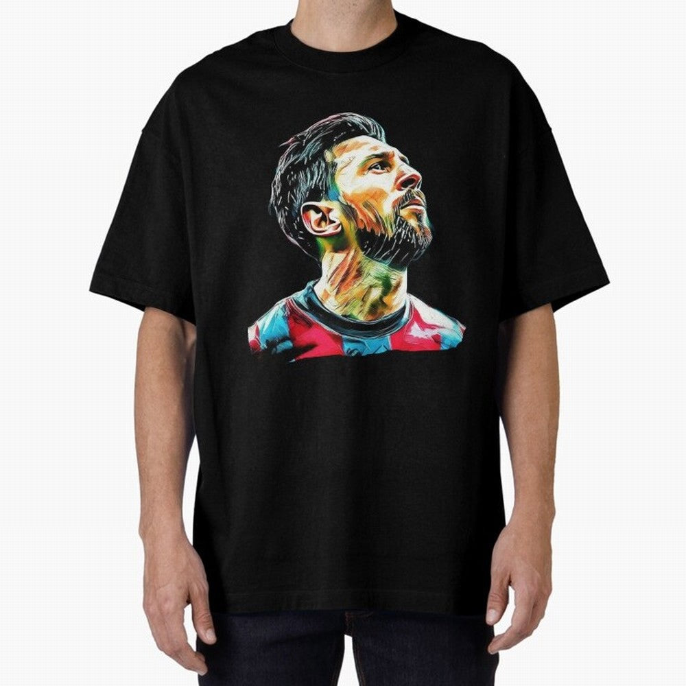 Messi Oversized T-Shirt Mark FIFA World Cup 2026 Group Stage Driven by Neymar, Haaland and Cristiano Ronaldo, Portugal Energy, Champion Mindset, Group Stage Buzz, Knockout Tension and Passionate Fan Culture; Created for Match Day Parties, Soccer