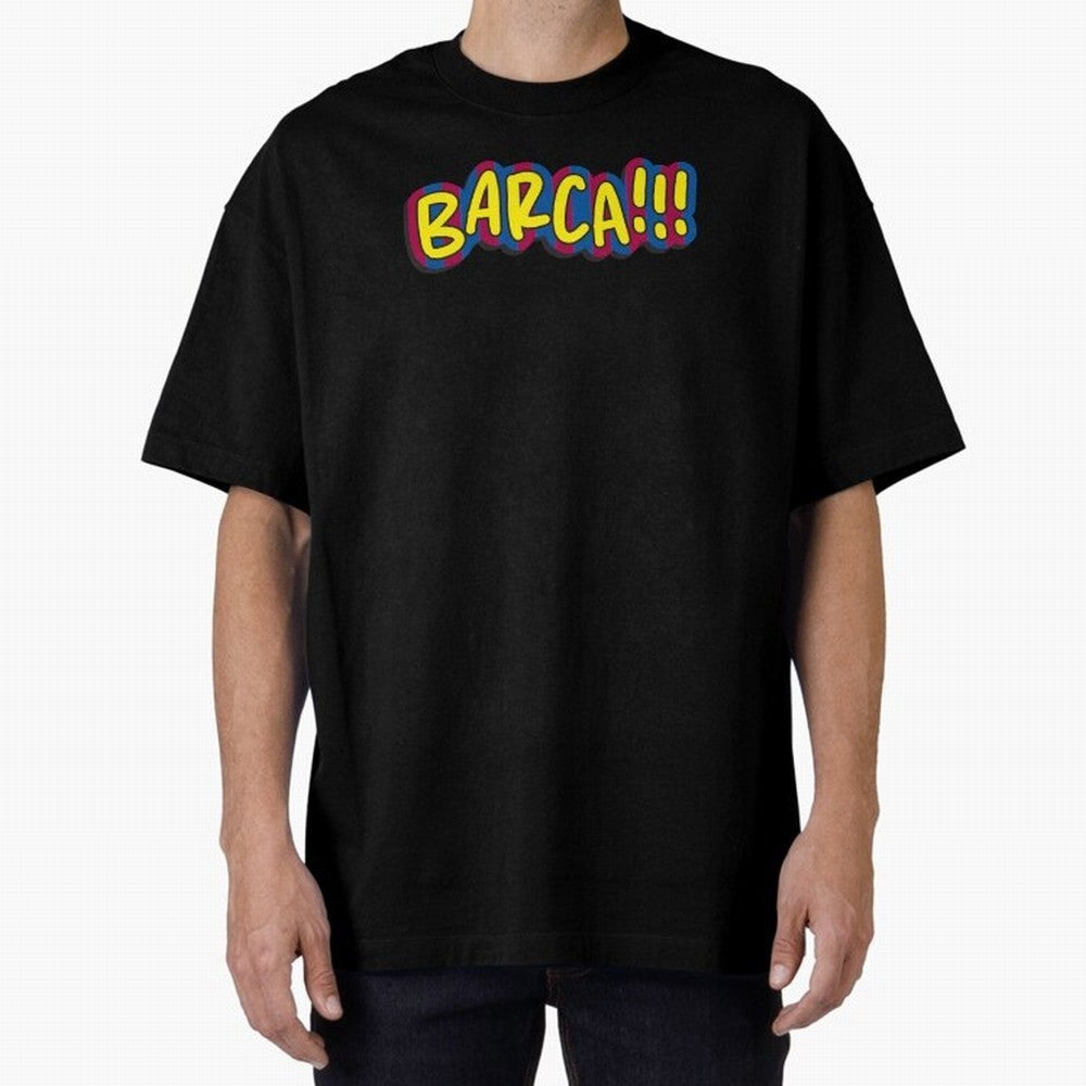 FC Barcelona Barca Oversized T-Shirt Relive FIFA World Cup 2026 USA Canada Mexico Featuring Mbappe, France and Portugal Energy, Football Festival Excitement, Trophy Ambitions, Country Rivalries and Star Player Buzz; Perfect for Supporters Who Want