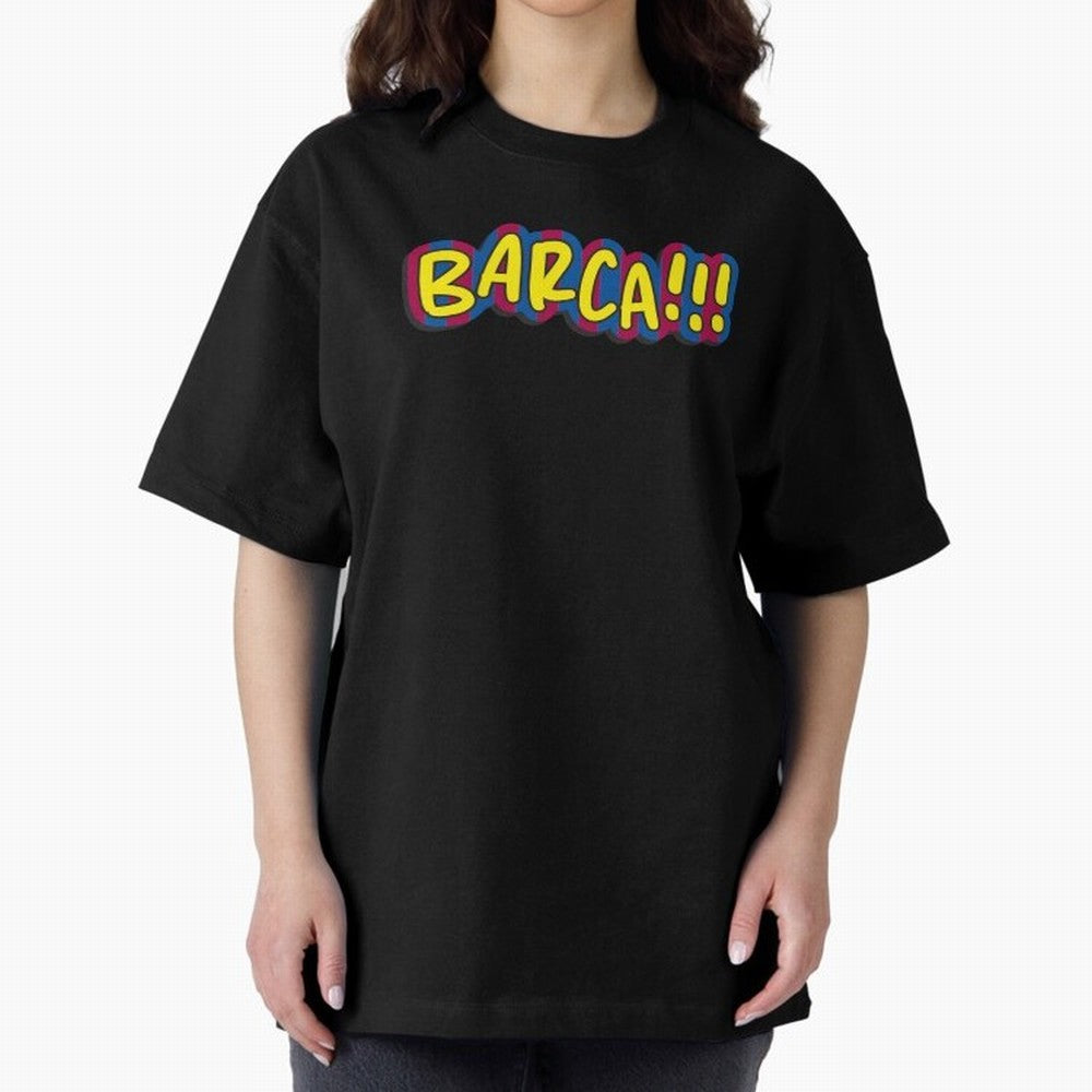 FC Barcelona Barca Oversized T-Shirt Relive FIFA World Cup 2026 USA Canada Mexico Featuring Mbappe, France and Portugal Energy, Football Festival Excitement, Trophy Ambitions, Country Rivalries and Star Player Buzz; Perfect for Supporters Who Want