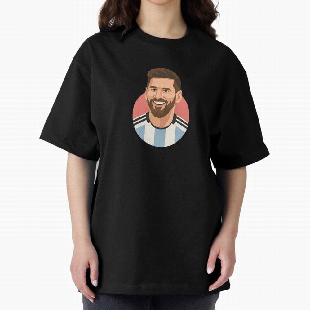 Messi Oversized T-Shirt Create FIFA World Cup 2026 USA Canada Mexico Spirit, Connected to Argentina and Brazil, Cristiano Ronaldo, Haaland and CR7, Vintage Soccer Flavor, Modern Football Stars, National Flags and Final Night Emotion; Ideal for Fans