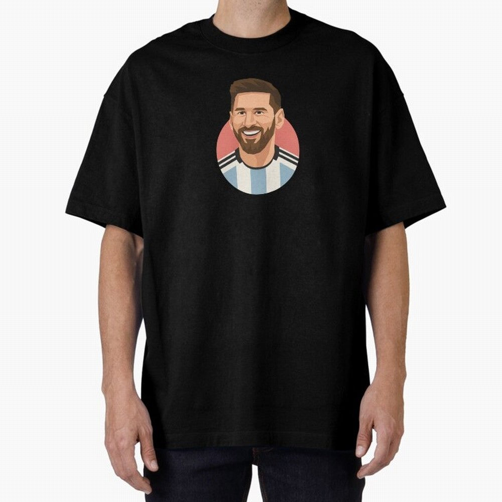 Messi Oversized T-Shirt Create FIFA World Cup 2026 USA Canada Mexico Spirit, Connected to Argentina and Brazil, Cristiano Ronaldo, Haaland and CR7, Vintage Soccer Flavor, Modern Football Stars, National Flags and Final Night Emotion; Ideal for Fans