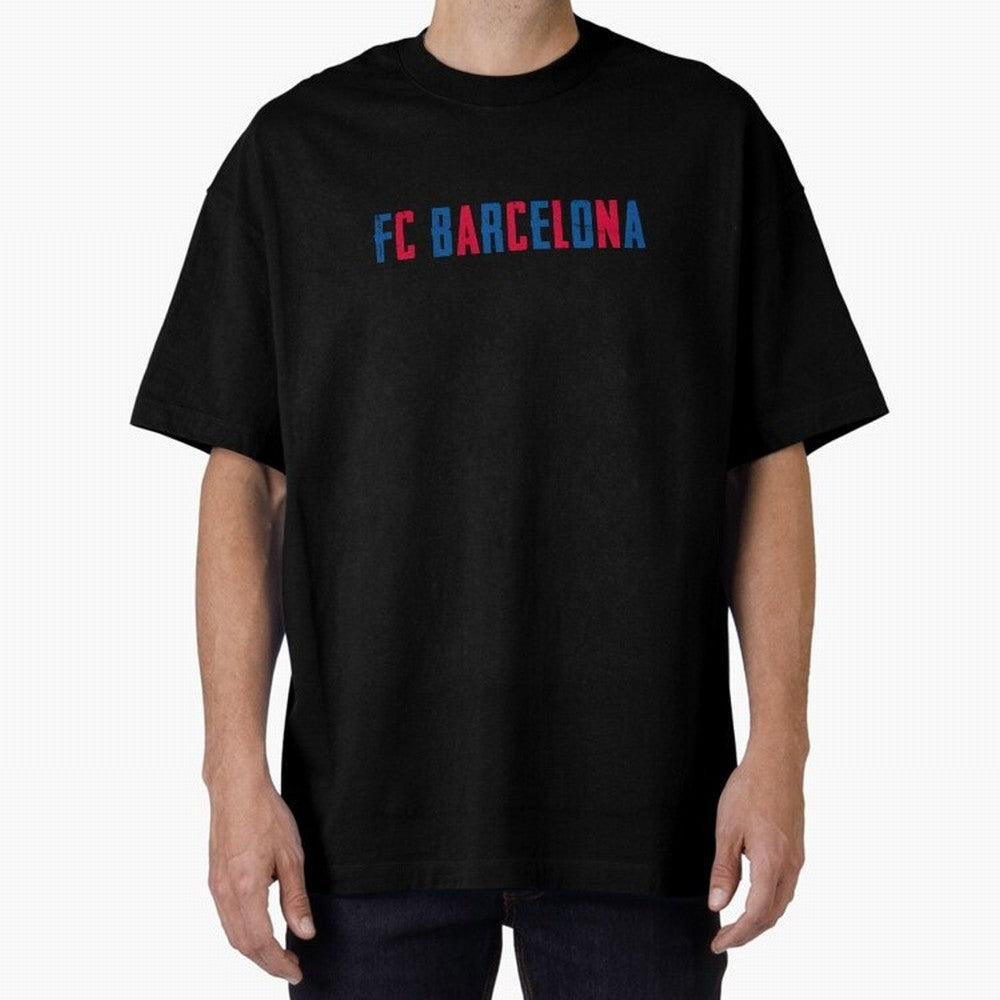 fcb Oversized T-Shirt Feel the Trophy Chase of Match Day Hype around FIFA World Cup 2026, Messi, CR7 and Mbappe, Argentina and Brazil, Match Day Excitement, Supporter Culture, Golden Goals and Global Football Passion; Perfect for Supporters Who