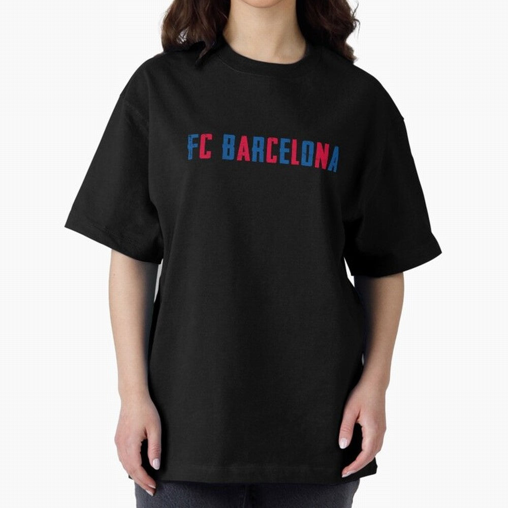 fcb Oversized T-Shirt Feel the Trophy Chase of Match Day Hype around FIFA World Cup 2026, Messi, CR7 and Mbappe, Argentina and Brazil, Match Day Excitement, Supporter Culture, Golden Goals and Global Football Passion; Perfect for Supporters Who