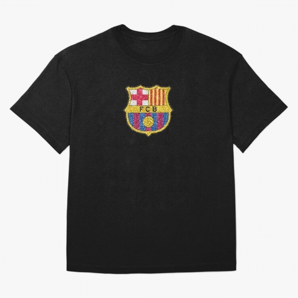barca glitter logo Oversized T-Shirt Turn Up for FIFA World Cup 2026 Group Stage for Fans of CR7 and Netherlands, Bringing Stadium Memories, Football Loyalty, International Chants and Championship Tradition; Perfect for People Who Love Argentina,