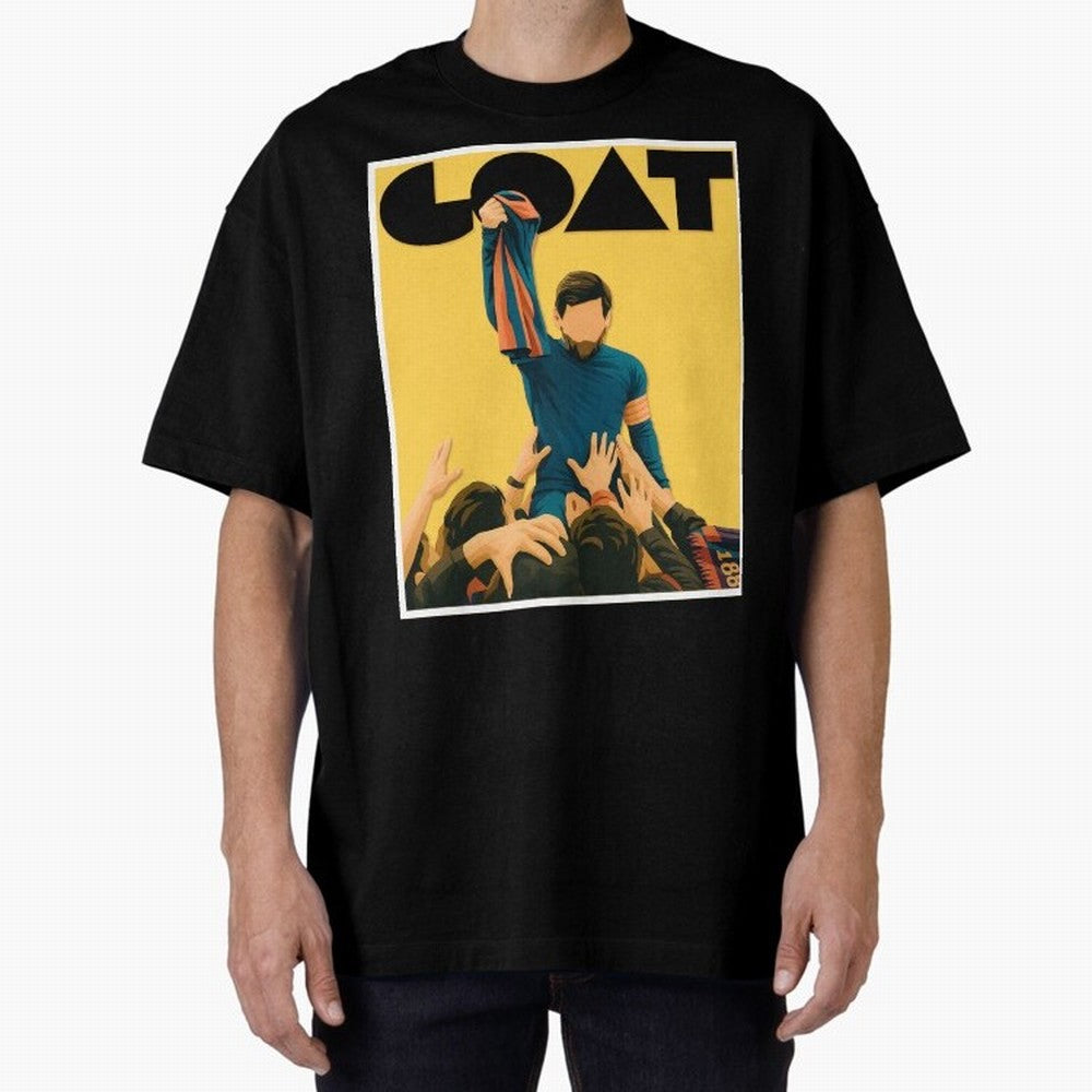 Lionel Messi Men's Football GOAT T-Shirt | Argentina Retro Vintage Messi Shirt Fan Gift Oversized T-Shirt Honor Football Greatness during FIFA World Cup 2026 Group Stage for Fans of Neymar, Haaland and Cristiano Ronaldo and France and Portugal,