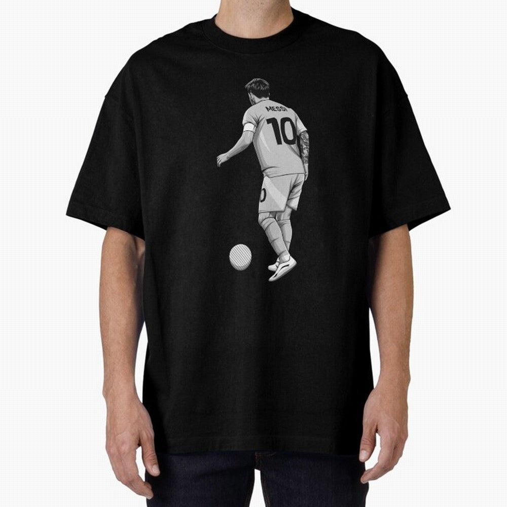 Lionel Messi Black and White Version Classic T-Shirt Step into FIFA World Cup 2026 Spirit, Built around Argentina, France and Brazil, Messi, CR7 and Mbappe, Match Day Excitement, Supporter Culture, Golden Goals and Global Football Passion; Perfect