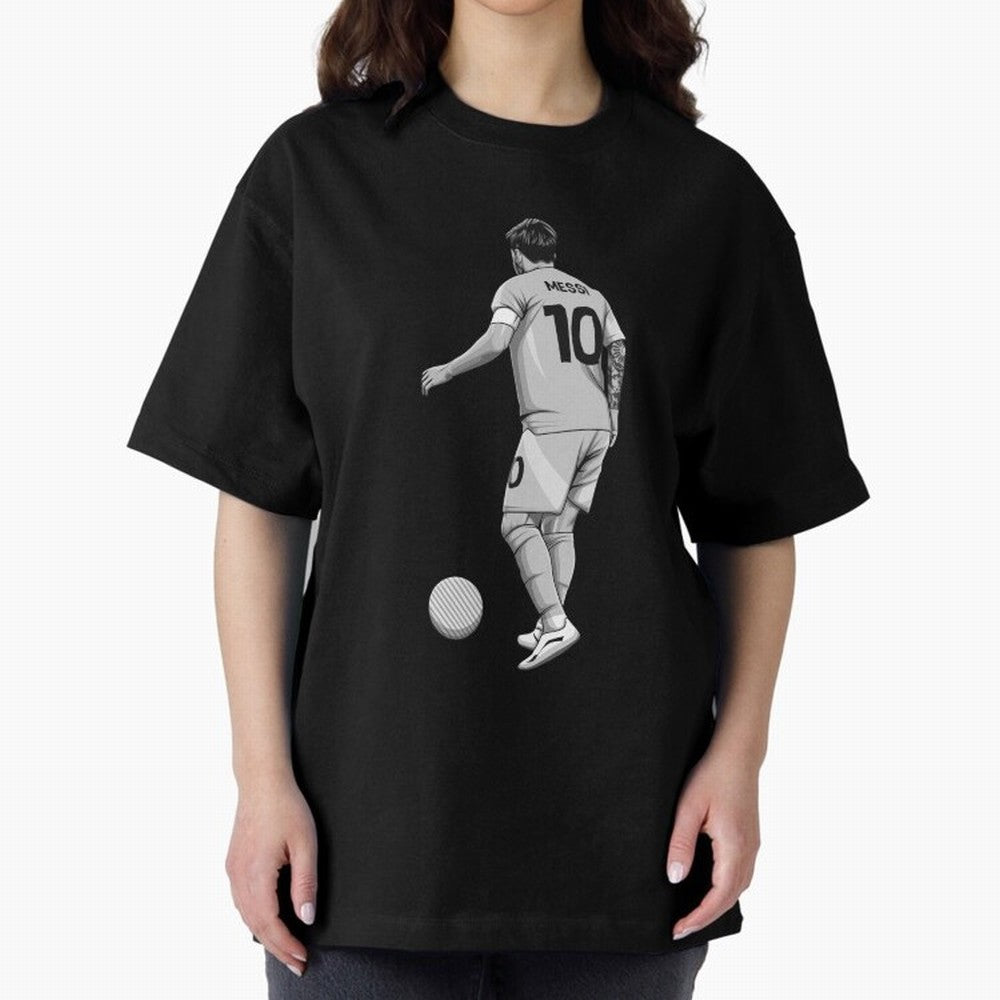 Lionel Messi Black and White Version Classic T-Shirt Step into FIFA World Cup 2026 Spirit, Built around Argentina, France and Brazil, Messi, CR7 and Mbappe, Match Day Excitement, Supporter Culture, Golden Goals and Global Football Passion; Perfect