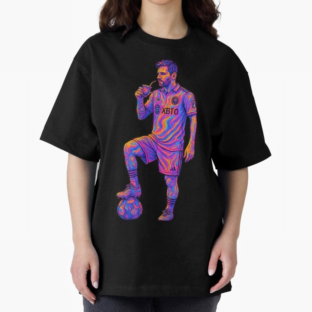 Messi Mate Vibes: Psychedelic Art by the GOAT Inter Miami Classic T-Shirt Turn Up for FIFA World Cup 2026 Spirit, Centered on Argentina, Cristiano Ronaldo, Vintage Soccer Flavor, Modern Football Stars, National Flags and Final Night Emotion;