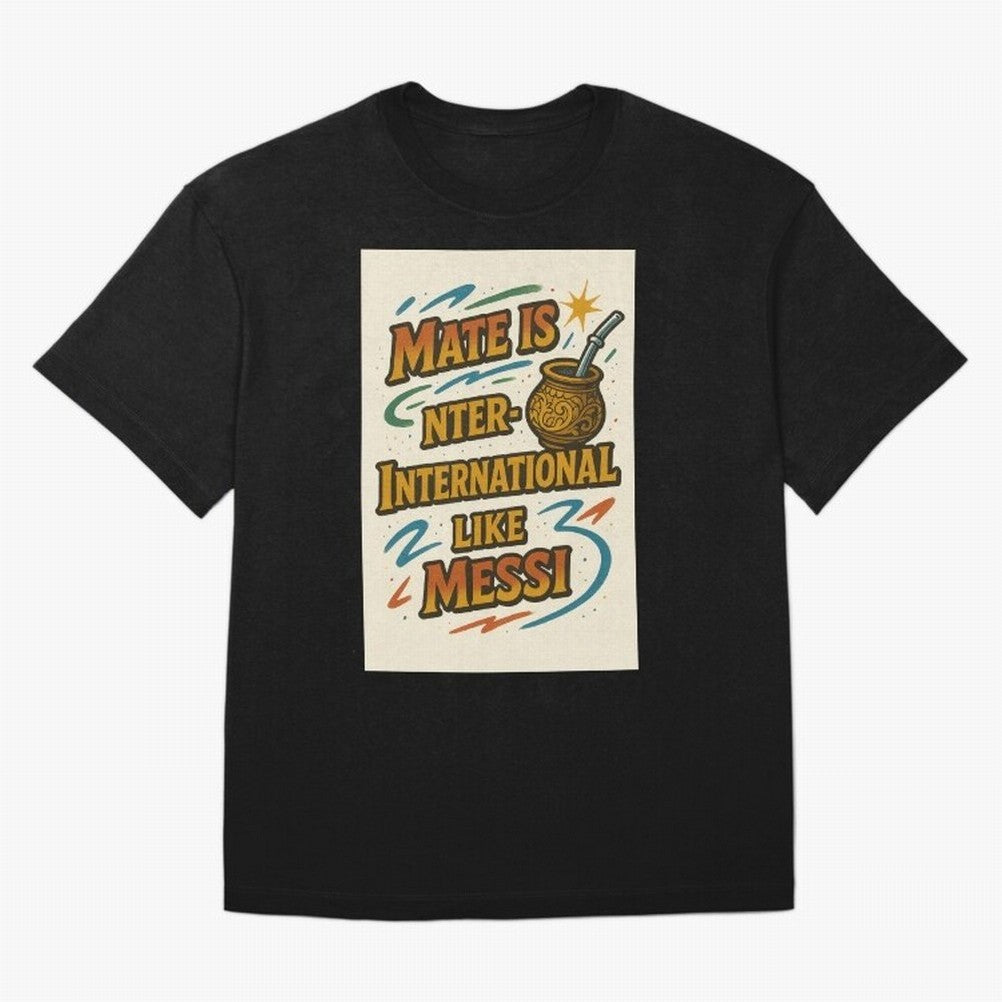 Mate is International Like Messi ¨C Argentinian Design with Pride Classic T-Shirt Celebrate the Biggest Stage of FIFA World Cup 2026 USA Canada Mexico for Fans of Cristiano Ronaldo and France and Portugal, Bringing Worldwide Fan Energy, Dramatic