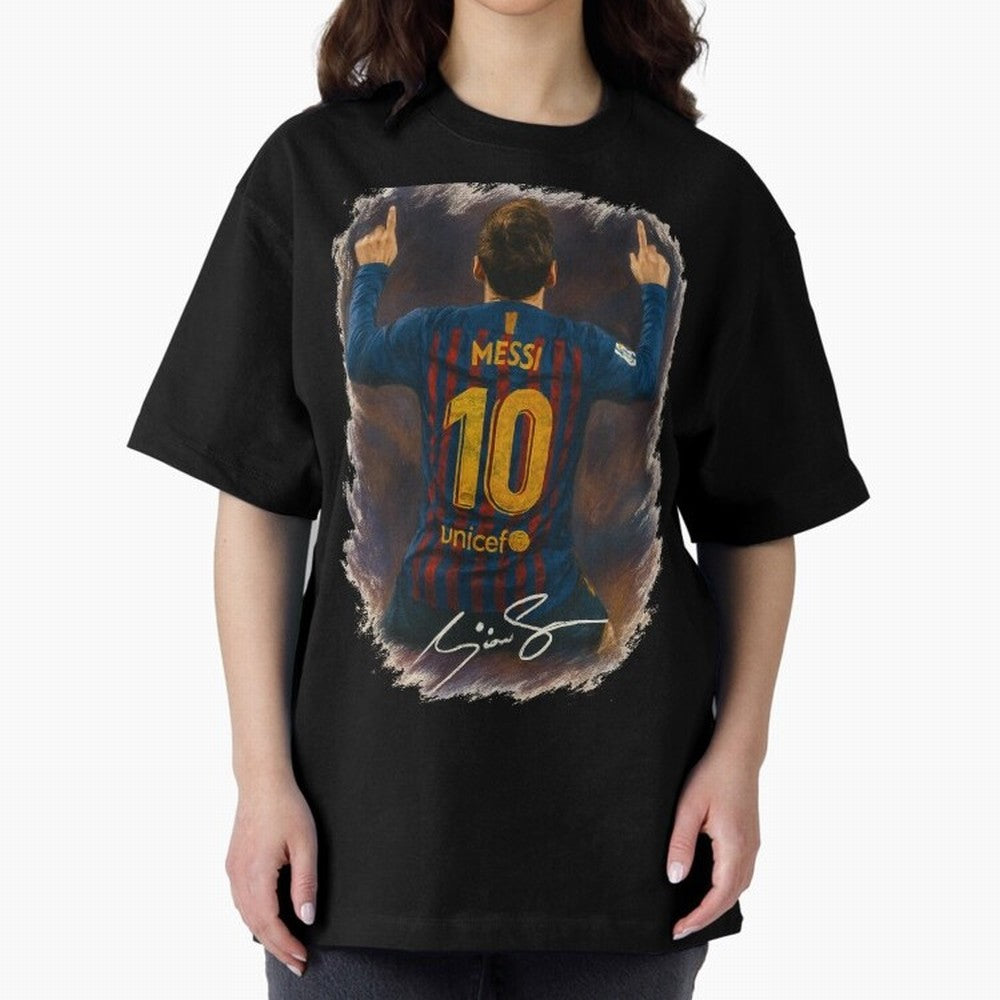 Lionel Messi Barcelona Tribute ¨C Iconic Number 10 Celebration Art Print Classic T-Shirt Celebrate Global Passion for FIFA World Cup 2026 Driven by Haaland and Mbappe, Spain and Netherlands Energy, Sports Nostalgia, International Competition,