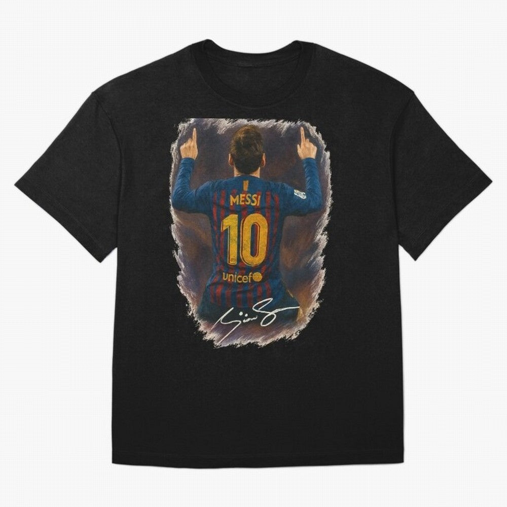 Lionel Messi Barcelona Tribute ¨C Iconic Number 10 Celebration Art Print Classic T-Shirt Celebrate Global Passion for FIFA World Cup 2026 Driven by Haaland and Mbappe, Spain and Netherlands Energy, Sports Nostalgia, International Competition,