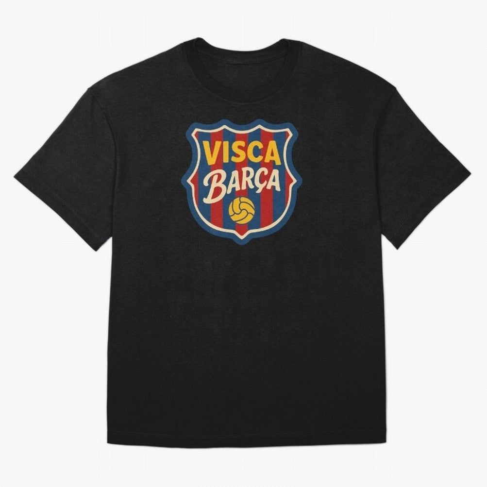FC Barcelona Visca Barca Badge Classic T-Shirt Bring Match Day Fire to the FIFA World Cup 2026 USA Canada Mexico Journey through Messi, CR7 and Mbappe Highlights, France Pride, Classic Soccer Heritage, Championship Pressure, Fan Loyalty and