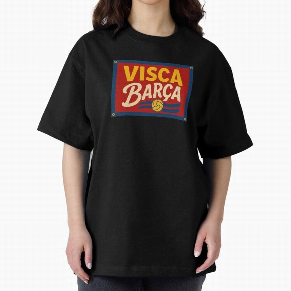 FC Barcelona Visca Barca Oversized T-Shirt Show Your Stadium Side during FIFA World Cup 2026 Spirit, Filled with Argentina, Neymar, Haaland and Cristiano Ronaldo, Soccer Culture, Superstar Moments, National Team Dreams and Competitive Fire; Great