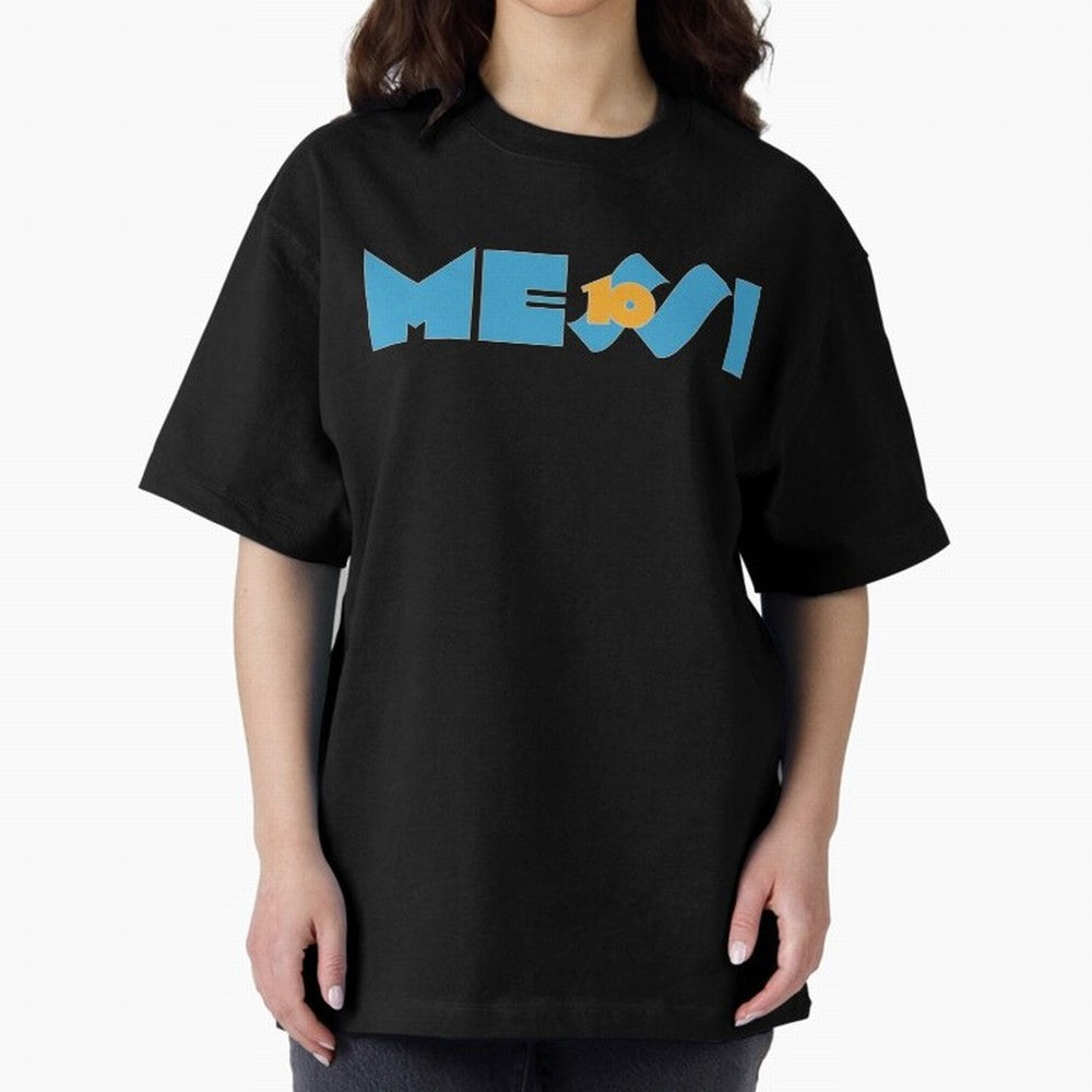 Messi 10 Oversized T-Shirt Capture Stadium Memories from Match Day Hype around FIFA World Cup 2026, CR7, France, Championship Spirit, Famous Goals, Roaring Crowds and International Football Unity; Ideal for Fans Who Follow Messi, Cristiano Ronaldo,