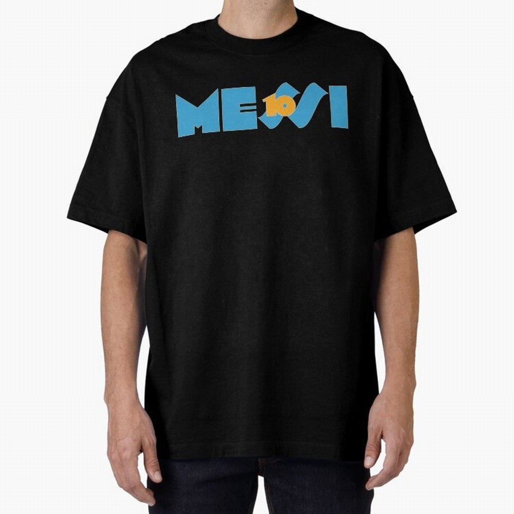 Messi 10 Oversized T-Shirt Capture Stadium Memories from Match Day Hype around FIFA World Cup 2026, CR7, France, Championship Spirit, Famous Goals, Roaring Crowds and International Football Unity; Ideal for Fans Who Follow Messi, Cristiano Ronaldo,