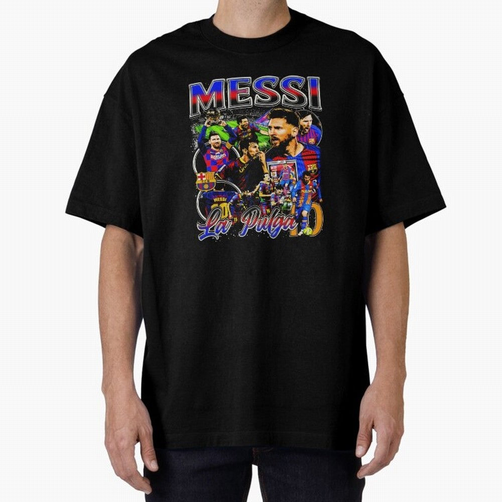 Lionel Messi La Pulga Oversized T-Shirt Turn Up for Global Football Passion for FIFA World Cup 2026 USA Canada Mexico, Made for Neymar, Haaland and Cristiano Ronaldo, Argentina, Worldwide Fan Energy, Dramatic Goals, Stadium Lights and Championship