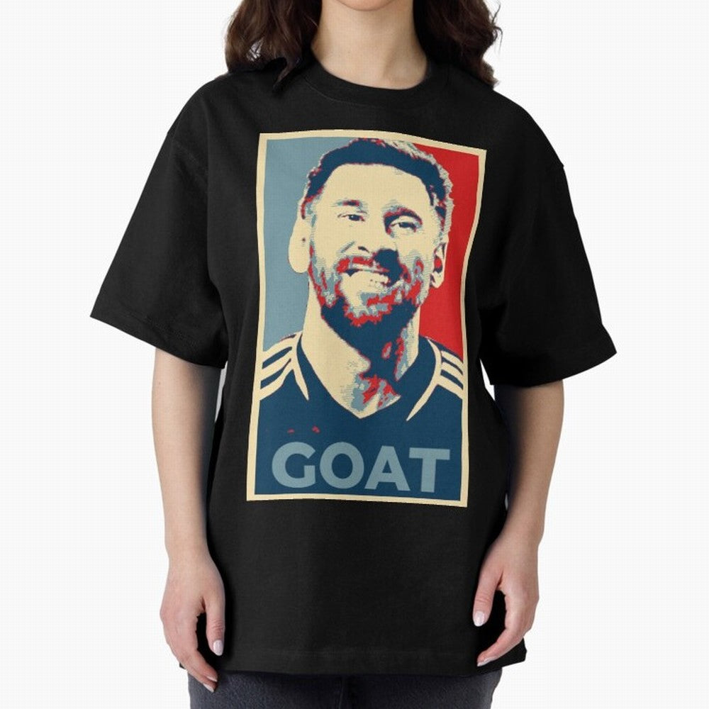 Messi - Hope Oversized T-Shirt Share FIFA World Cup 2026 Spirit, Featuring Argentina, France and Brazil, Neymar, Stadium Memories, Football Loyalty, International Chants and Championship Tradition; Great for Supporters Who Love Legendary Players,