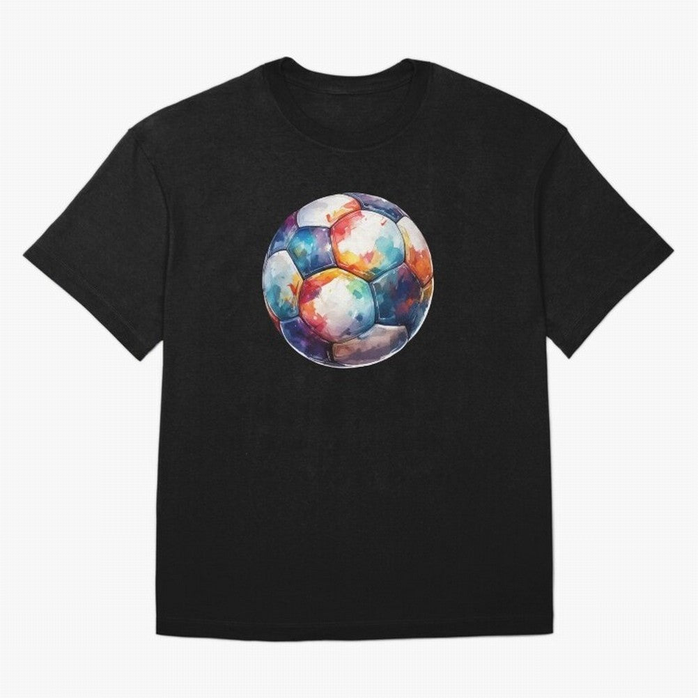Football Soccer Ball Watercolor Illustration Drawing Classic T-Shirt Capture Stadium Memories from Match Day Hype around FIFA World Cup 2026 Group Stage, Messi, CR7 and Mbappe, Germany, Global Supporter Spirit, Legendary Goals, National Colors and