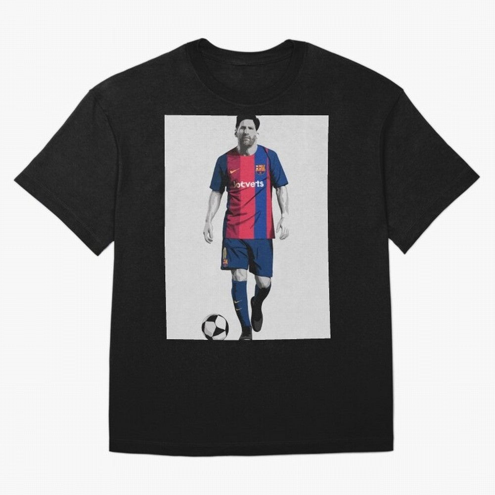 Lionel Messi Barcelona Illustration ¨C Iconic Football Artwork Classic T-Shirt Carry FIFA World Cup 2026 USA Canada Mexico for Fans of CR7 and Brazil, Bringing Supporter Pride, Iconic Celebrations, Legendary Names and Global Match Day Energy;