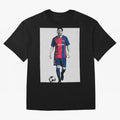 Lionel Messi Barcelona Illustration ¨C Iconic Football Artwork Classic T-Shirt Carry FIFA World Cup 2026 USA Canada Mexico for Fans of CR7 and Brazil, Bringing Supporter Pride, Iconic Celebrations, Legendary Names and Global Match Day Energy;