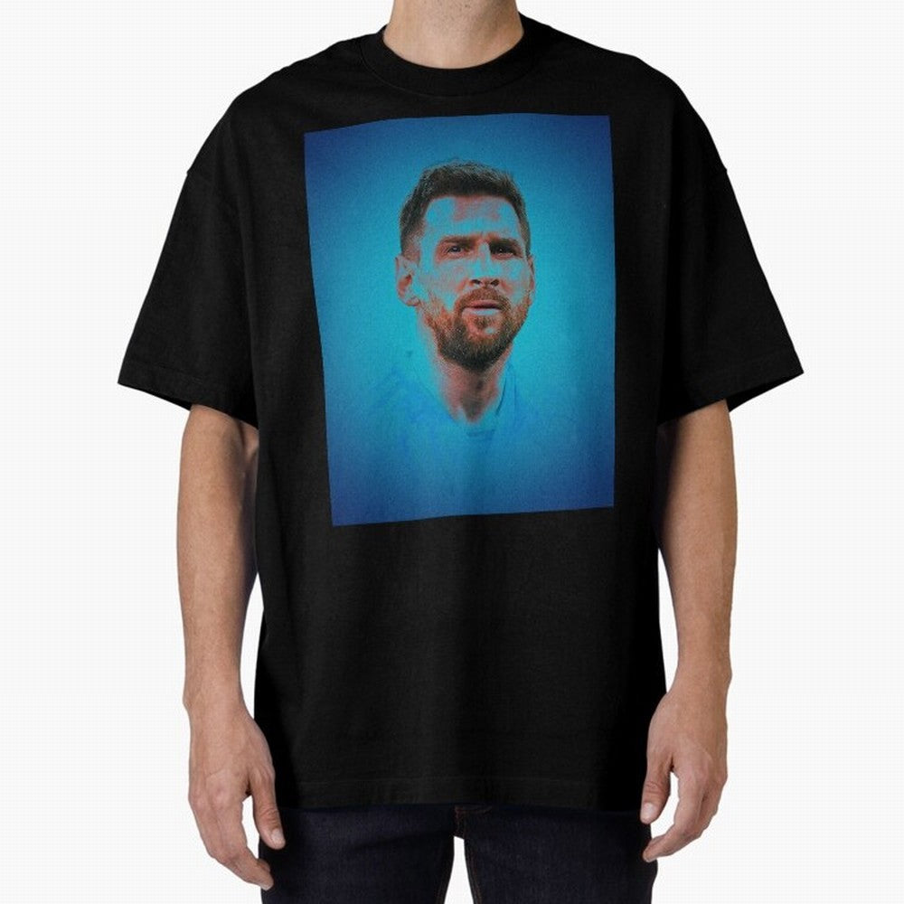 Messi: The Undisputed GOAT Oversized T-Shirt Relive the Noise and Pride of FIFA World Cup 2026 USA Canada Mexico for Fans of Messi, CR7 and Mbappe and England, France and Netherlands, Bringing Championship Spirit, Famous Goals, Roaring Crowds and