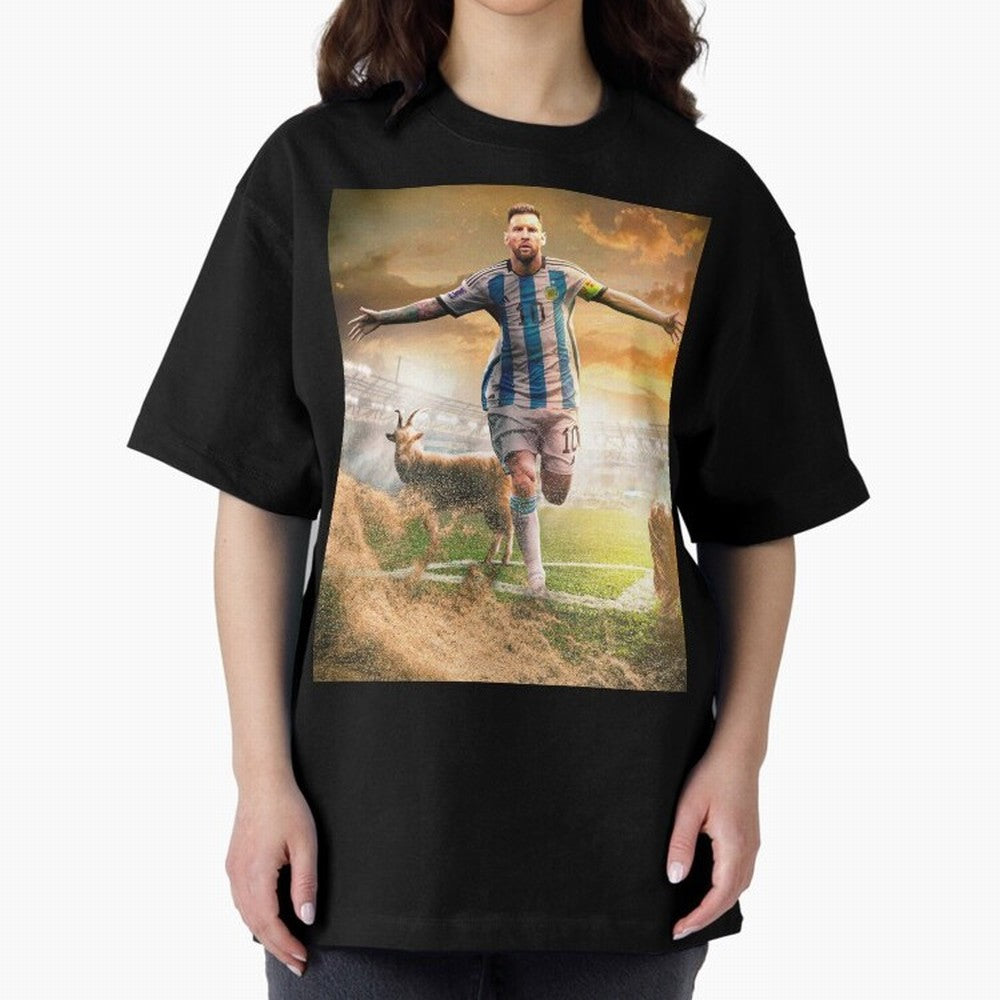Messi: The Undisputed GOAT Classic T-Shirt Celebrate the Road through Global Football Passion for FIFA World Cup 2026 Group Stage, Capturing Neymar, Haaland and Cristiano Ronaldo, England and Germany, Football History, Final Match Energy, Crowd