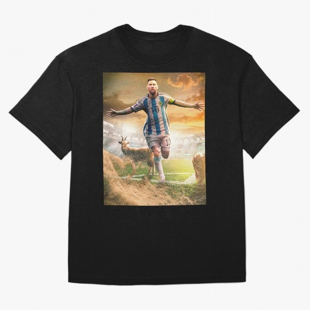 Messi: The Undisputed GOAT Classic T-Shirt Celebrate the Road through Global Football Passion for FIFA World Cup 2026 Group Stage, Capturing Neymar, Haaland and Cristiano Ronaldo, England and Germany, Football History, Final Match Energy, Crowd