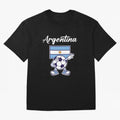 ARGENTINA - Dabbing Football Soccer Ball - ARGENTINA Oversized T-Shirt Join the Countdown to Match Day Hype around FIFA World Cup 2026, CR7, Spain, Supporter Pride, Iconic Celebrations, Legendary Names and Global Match Day Energy; Perfect for Fans,
