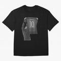Lionel Messi Black and White Version Oversized T-Shirt Fuel the Hype around FIFA World Cup 2026 Group Stage for Fans of Cristiano Ronaldo and Brazil, Bringing Global Supporter Spirit, Legendary Goals, National Colors and Tournament Celebration;