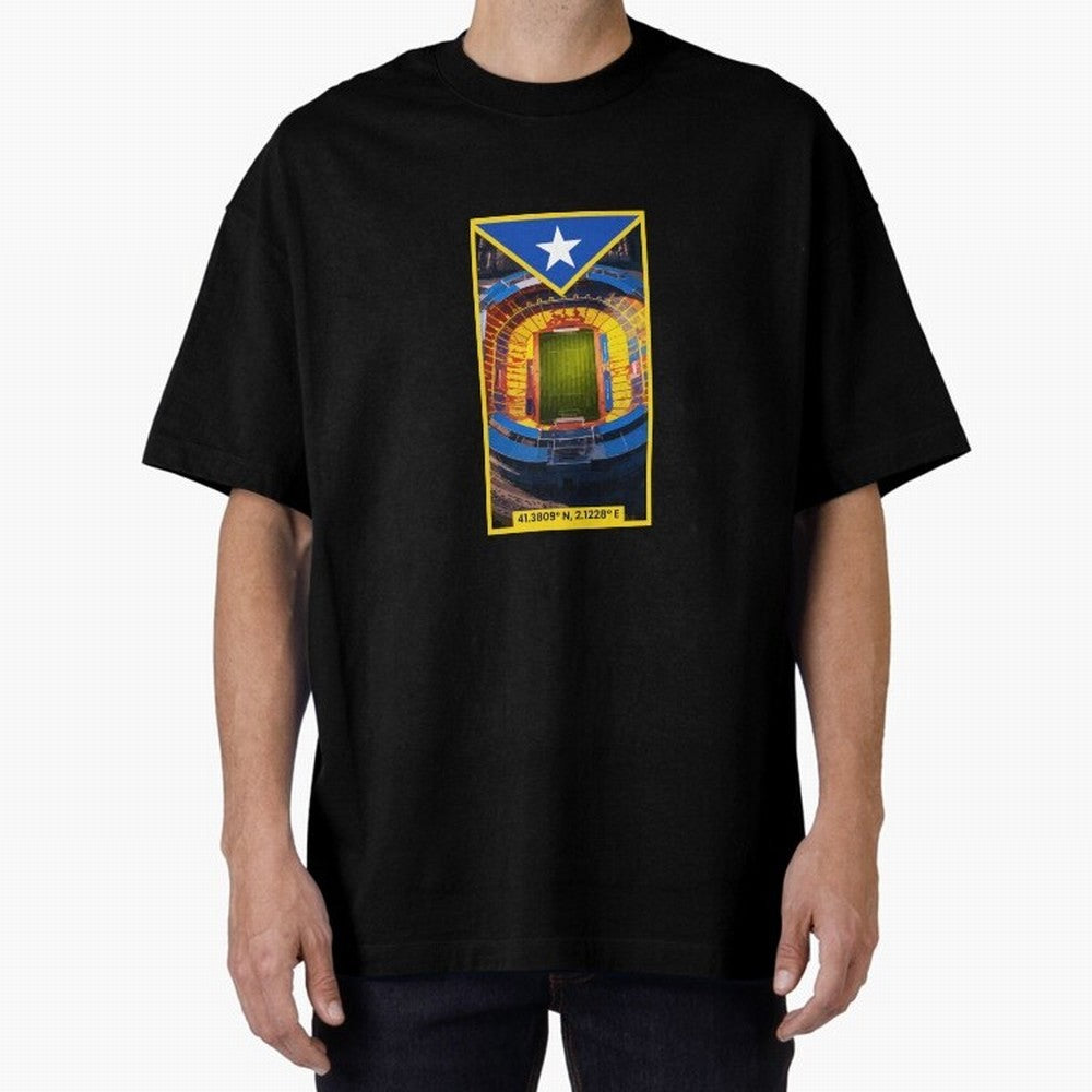 Barcelona Stadium Coordinates Graphic Essential T-Shirt Feel FIFA World Cup 2026 Group Stage for Fans of Cristiano Ronaldo, Haaland and CR7 and Spain, Bringing Soccer Culture, Superstar Moments, National Team Dreams and Competitive Fire; Ideal for