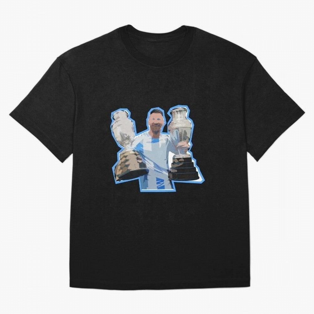 Leo Messi Double Copa Classic T-Shirt Honor Football Greatness during FIFA World Cup 2026 Spirit, Made for France, Mbappe, Goal Celebration Energy, Supporter Heritage, Football Icons and Worldwide Tournament Joy; Ideal for Fans Who Follow Messi,