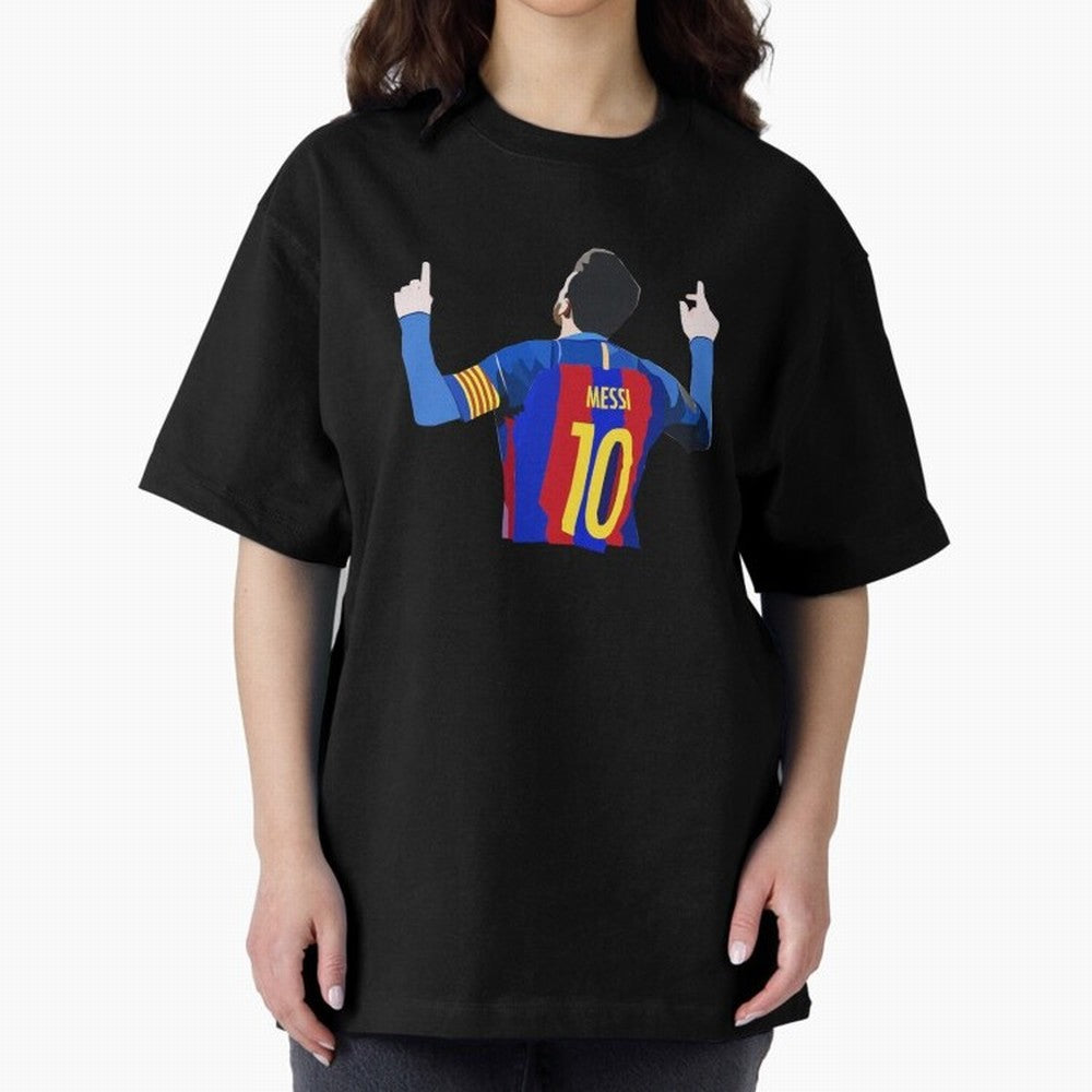 Lionel Messi vector art Oversized T-Shirt Experience the Global Stage of the FIFA World Cup 2026 Journey through Messi and Cristiano Ronaldo Highlights, Germany Pride, Stadium Chants, National Pride, Trophy Dreams and Unforgettable Football