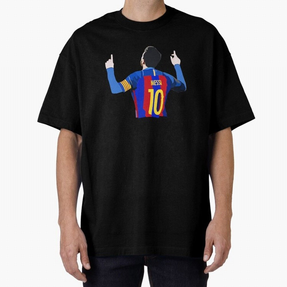 Lionel Messi vector art Oversized T-Shirt Experience the Global Stage of the FIFA World Cup 2026 Journey through Messi and Cristiano Ronaldo Highlights, Germany Pride, Stadium Chants, National Pride, Trophy Dreams and Unforgettable Football