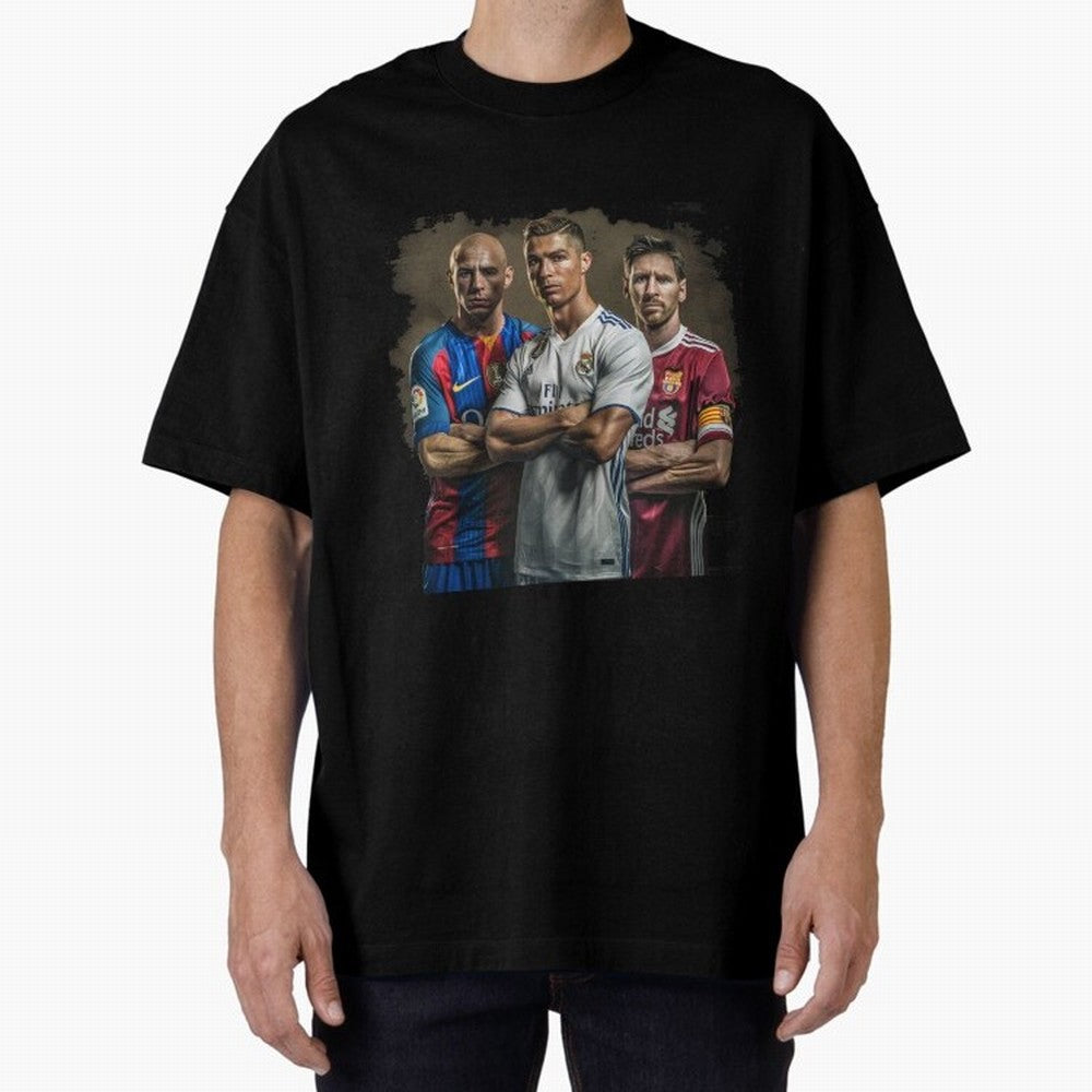 Footballs Greatest Top 3 Classic T-Shirt Follow the Final Road of FIFA World Cup 2026 with CR7, Argentina, France and Brazil Energy, Classic Soccer Heritage, Championship Pressure, Fan Loyalty and International Pride; Great for Watch Parties,