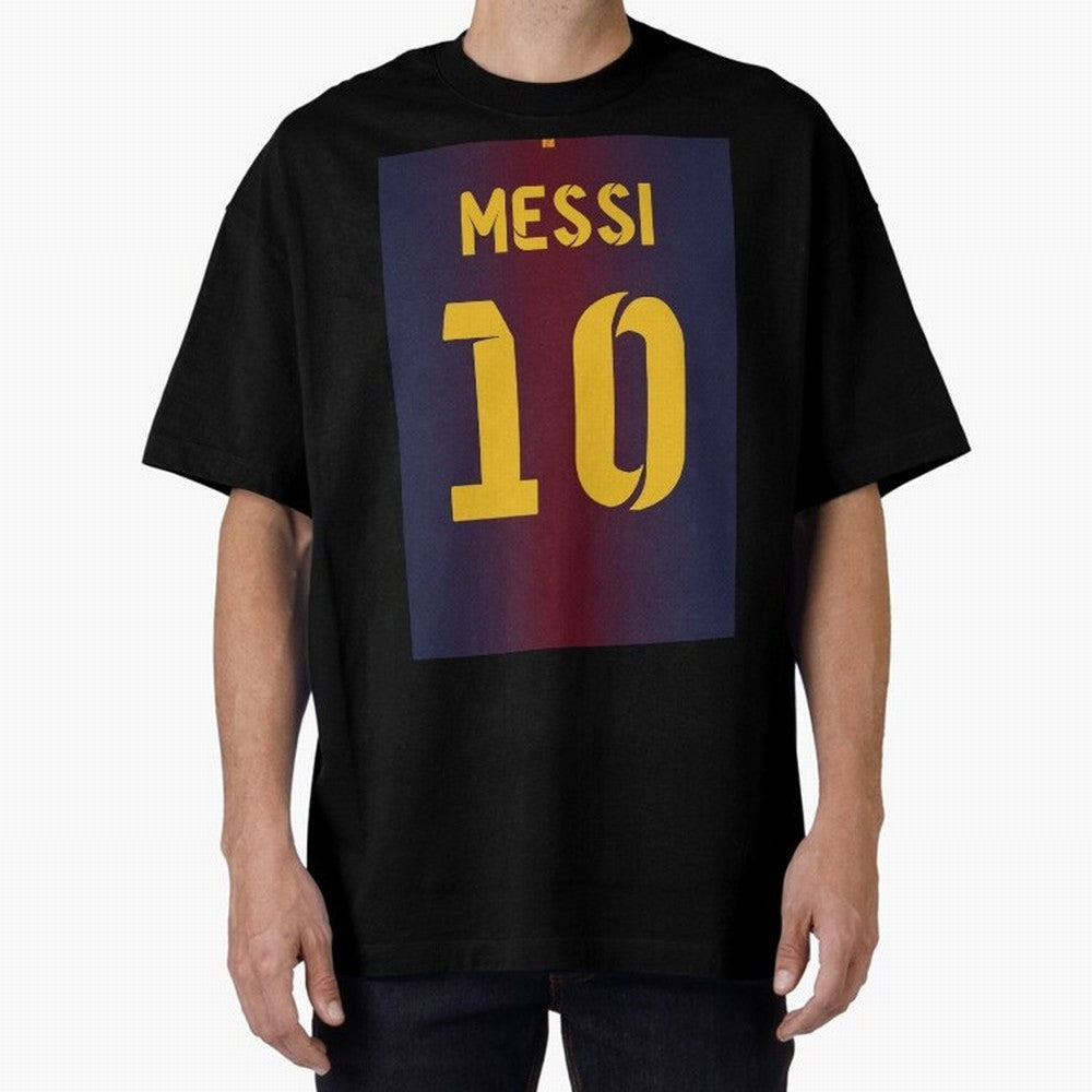Barcelona 2012 Jersey Messi 10 Oversized T-Shirt Get Ready for the FIFA World Cup 2026 Journey through Haaland Highlights, Germany Pride, Sports Nostalgia, International Competition, Famous Players and Unforgettable Victories; Ideal for Football