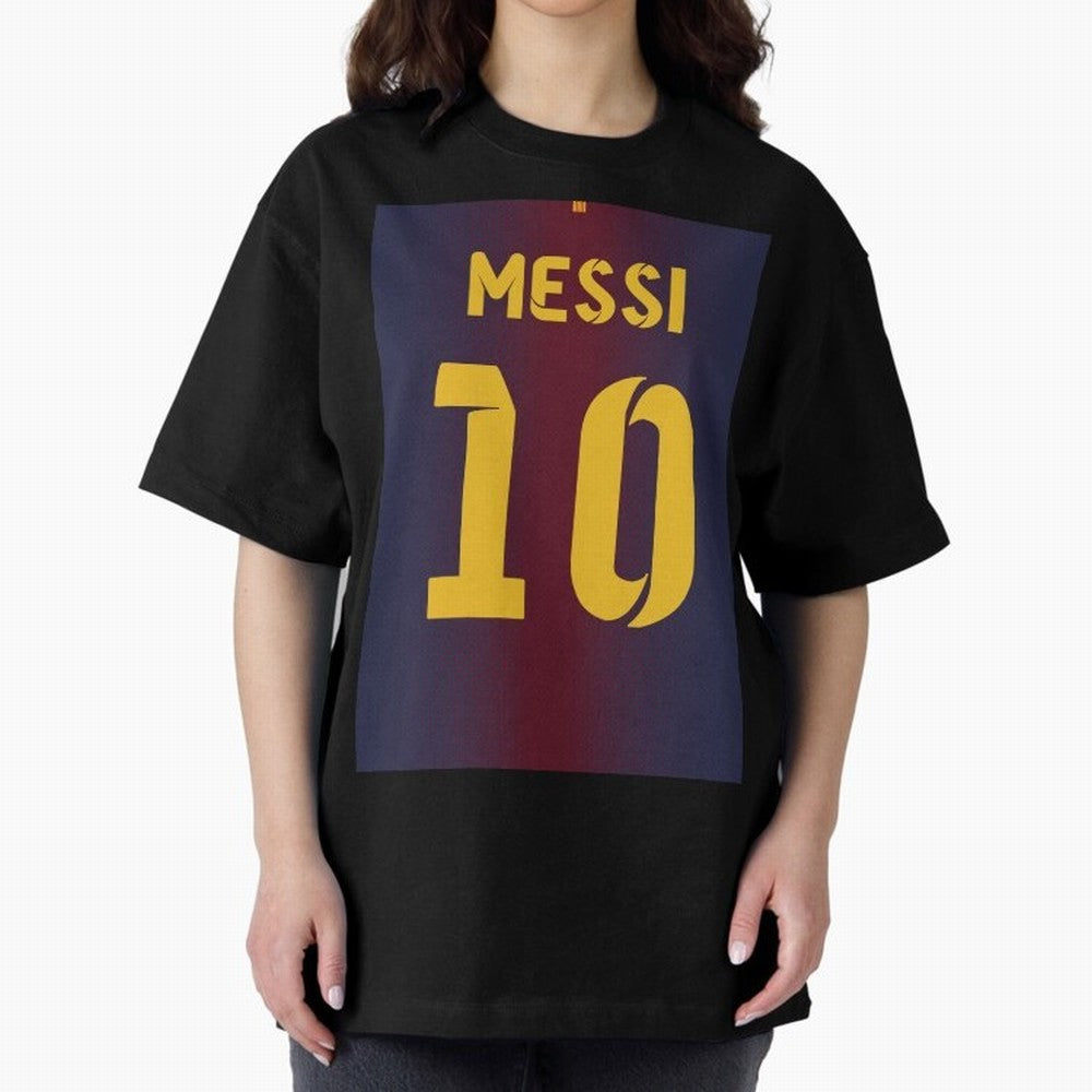 Barcelona 2012 Jersey Messi 10 Oversized T-Shirt Get Ready for the FIFA World Cup 2026 Journey through Haaland Highlights, Germany Pride, Sports Nostalgia, International Competition, Famous Players and Unforgettable Victories; Ideal for Football