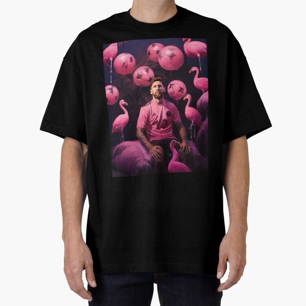 Flamingo Fantasy: Messi's Miami Elegance Active T-Shirt Stand Out with Spirit from Global Football Passion for FIFA World Cup 2026 Group Stage, Capturing Neymar, Haaland and Cristiano Ronaldo, Argentina, France and Brazil, Champion Mindset, Group