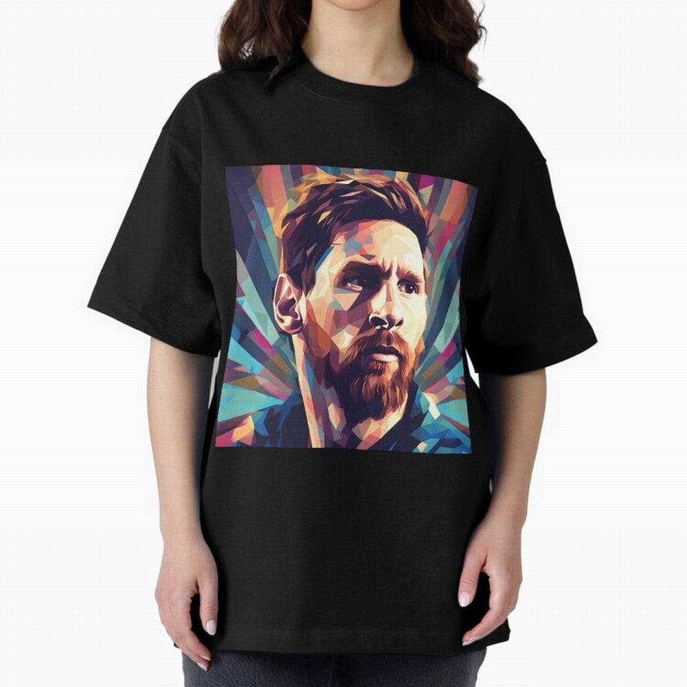 Lionel Messi Portrait Abstract Digital Art, Football Player Classic T-Shirt Honor Champions and Dreams in Match Day Hype around FIFA World Cup 2026, Cristiano Ronaldo, Haaland and CR7, Argentina, France and Brazil, Tournament Hype, Historic