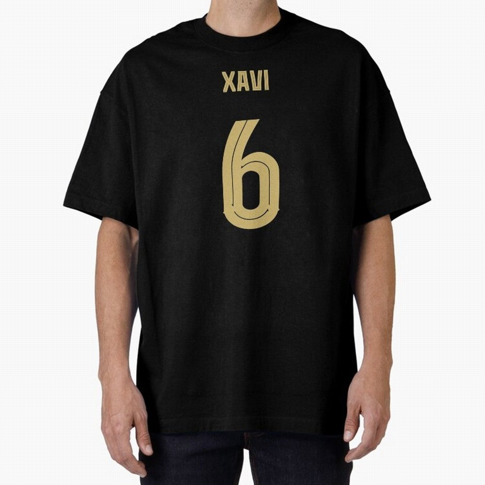Xavi 6 Barcelona Oversized T-Shirt Bring Trophy Dreams to Global Football Passion for FIFA World Cup 2026, Filled with Cristiano Ronaldo, Haaland and CR7, Germany, Sports Nostalgia, International Competition, Famous Players and Unforgettable