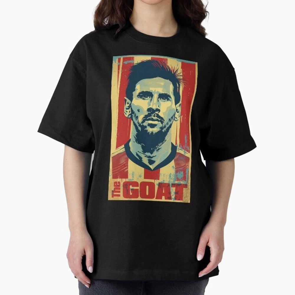 Messi The GOAT Graphic poster design Premium T-Shirt Step into the FIFA World Cup 2026 Journey through Mbappe Highlights, Germany Pride, Tournament Hype, Historic Matchups, Family Viewing Parties and Global Sports Pride; Built for Supporters