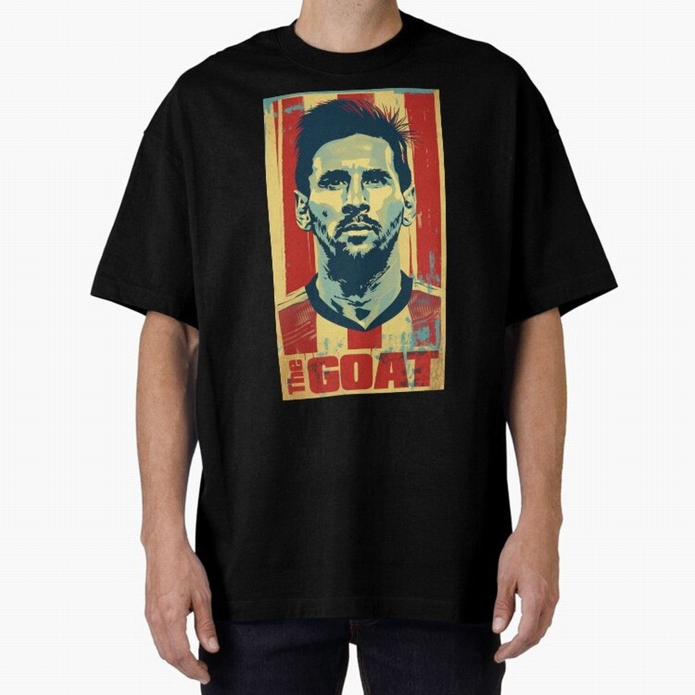 Messi The GOAT Graphic poster design Premium T-Shirt Step into the FIFA World Cup 2026 Journey through Mbappe Highlights, Germany Pride, Tournament Hype, Historic Matchups, Family Viewing Parties and Global Sports Pride; Built for Supporters